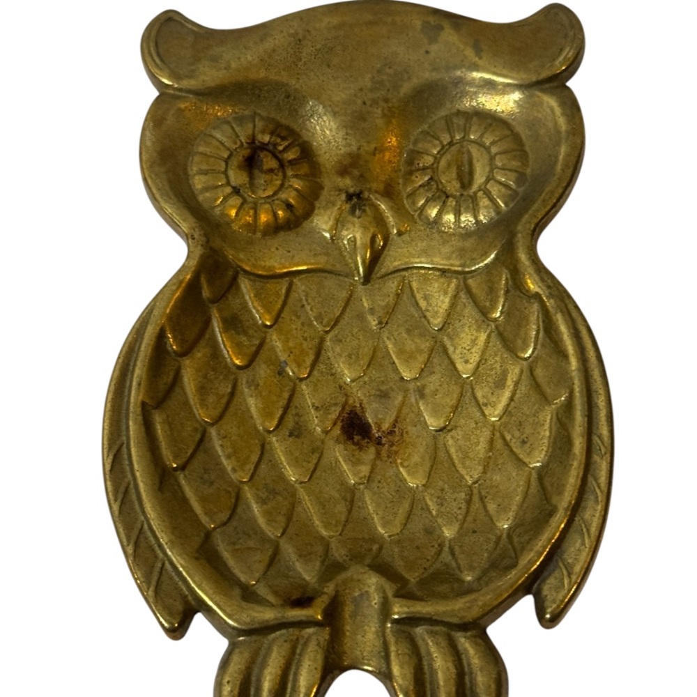 Vintage Brass  Owl  Decor